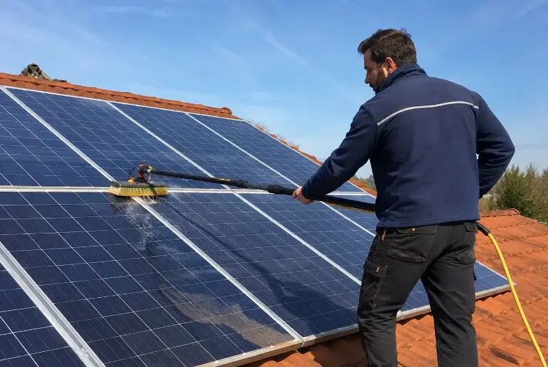 Nettoyage et entretien de panneaux solaires à Agel